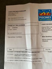 piscine ovale garantie 2 ans comme neuve achetee le 01/08/24 chez cash piscine