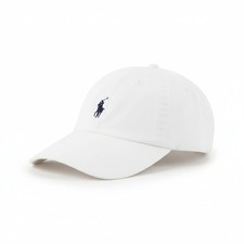 RALPH LAUREN Core Replen Casquette OS Blanche Logo Brodé Baseball Unisexe