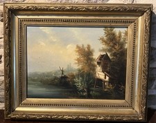 Ancienne huile sur toile Ecole