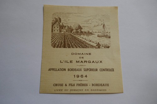 étiquette ancienne 1964 vin - 1964,