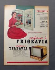 PUB PUBLICITE ANCIENNE ADVERT CLIPPING 26917 REFRERATEUR FRIGEAVIA TELE TELEAVIA