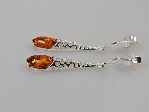 Boucles oreilles avec ambre - avec,