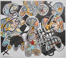 Isabelle Lanchon FO6 art brut, outsider, singulier, peinture, dessin