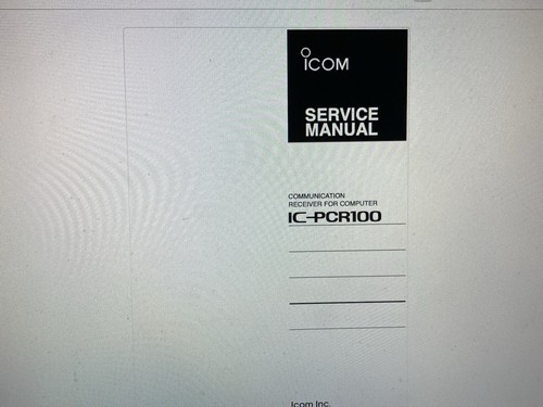 Icom pcr100 service manual - icom, ic-pcr100