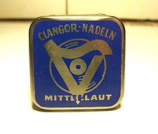 Rare Boîte Pub Aiguilles Phono CLANGOR 1930 Gramophone Needles Tin Nadeldose #1
