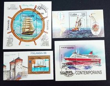 BATEAUX VOILIERS   LOT DE  4 BLOC FEUILLETS OBLITERES    Z171