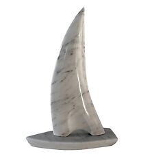 Barque Avec Voile Sculpture en