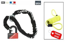 Ensemble ANTIVOL Cadenas Homologué Assurance SRA  Chaine lasso 1.2m moto Scoot