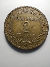  monnaie de 2 Francs 1927 chambre de commerce industrie Domard