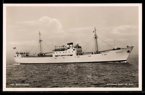 Carte postale cargo suédois