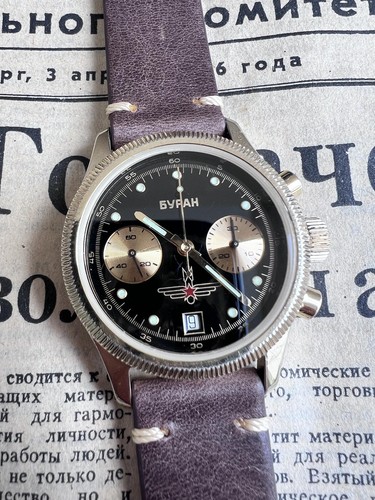 Chronographe poljot buran 3133 - chronographe,