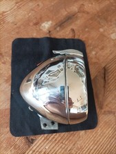 Phare vélo ancien torpédo chromé goutte, visière Année 40/50 NOS