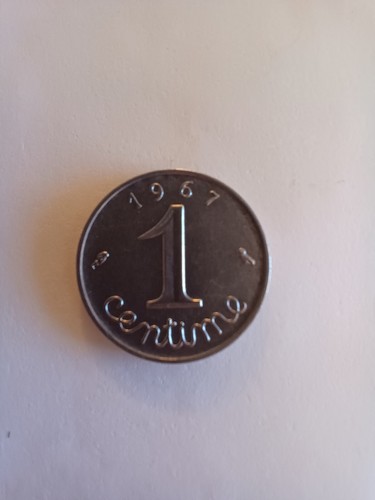 Pièce centime franc - 1,