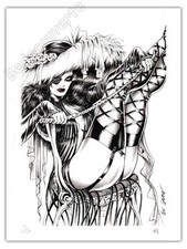 Affiche Lithographie NIK GUERRA Pin-Ups (06) 150ex signé 28,5x38 cm