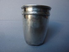 TIMBALE ANCIENNE ARGENT MASSIF POINCON MINERVE 1er TITRE ORFEVRE PB ROUE