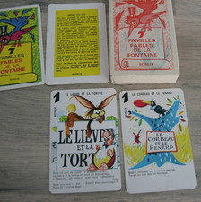 Ancien Jeu 7 Familles LES FABLES DE LA FONTAINE par BONUX  TBE