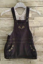 Robe salopette gris motifs