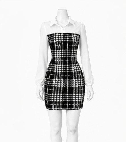Robe blanche et noire - 2, en