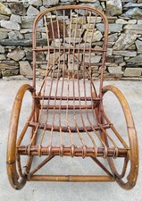 Rocking Chair En Rotin Vintage ( Réf : Hang )
