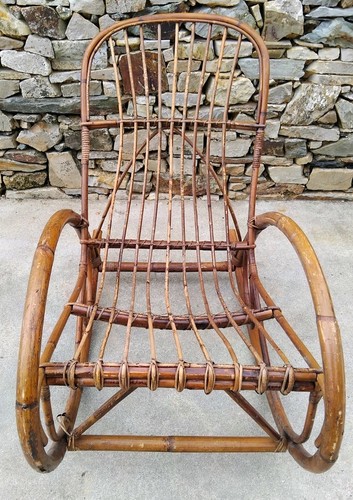 Rocking chair rotin vintage - chair,