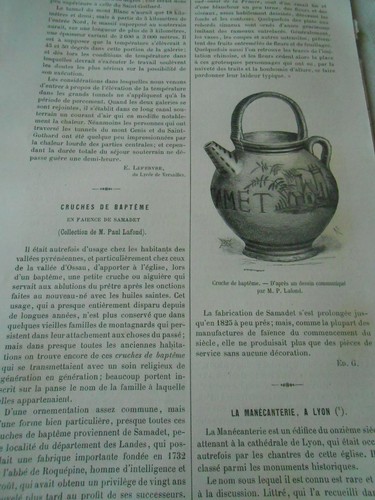 Cruches baptême faience - cruches,