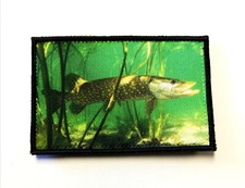 Patch MORALE 5x8cm "PECHE BROCHET" Broderie PRINT Design Fun Militaire