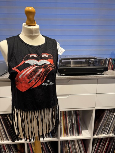 Rolling stones fringe vest - rolling,