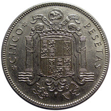 ESPAGNE 5 Pesetas 1949 (49)