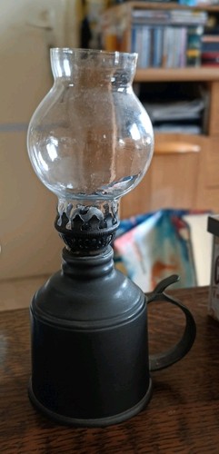 Lampe pétrole étain - lampe, en