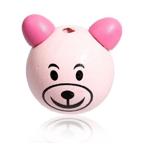Perle ours rose 25mm - rose,