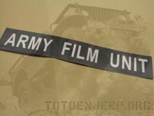 POCHOIR STENCIL MARQUAGE ARMY UNIT FILM 2"  PRESS  .jeep willys dodge