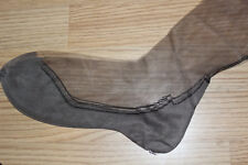 Bas nylon fully fashioned couture stockings vintage gris foncé T4
