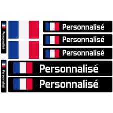 Autocollant Etiquettes casque moto vélo avec drapeau pays sticker identité - tex