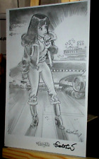 Walthery - Ex libris - Rubine a L  aéroport - Signé -  26 cm x 15,5 cm