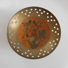 Coupe ronde laiton vintage art