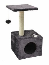 ZAMIBO Arbre à chat, griffoir, maison nid douillet, jouet, 59x30x30 cm, gris