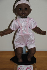 🤡Vetement COROLLE 30 Cm Combinaison Courte Satin Rose + Bandeau Poupon Poupée