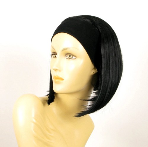 Perruque avec bandeau - , noir