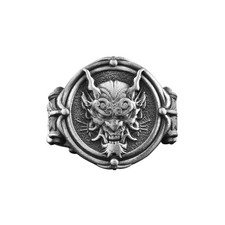 Bague homme en argent masque