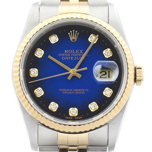 Rolex datejust 18k jaune - datejust, &
