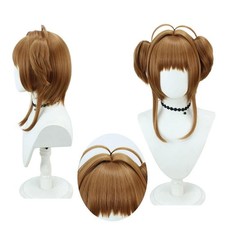 for Cardcaptor Sakura's Wig Short Light Brown Cosplay Wigs HOT Party NEW T7J0