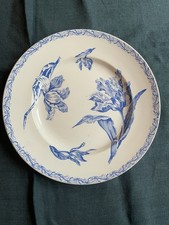 Plat rond terre de Fer K G Luneville Modèle Tulipe Diamètre 27 cm