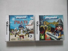 PLAYMOBIL PIRATE A L'ABORDAGE ! + CHEVALIER HÉROS DU ROYAUME Lot 2 jeux vidéo DS
