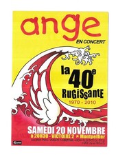 FLYER - ANGE : EN CONCERT LIVE MONTPELLIER ( FRANCE ) 2010 MINI AFFICHE
