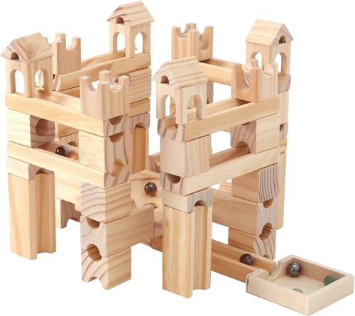 Wooden marble run - run,, 80