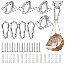 Crochet Plafond INOX, Lot de 4