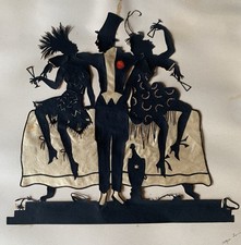 Ancien Papier Découpé Silhouette Époque Art Déco, Vie Parisienne Début XXEME