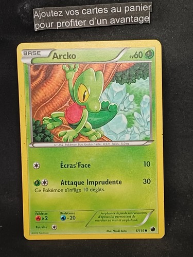 Carte pokemon française arcko - française,