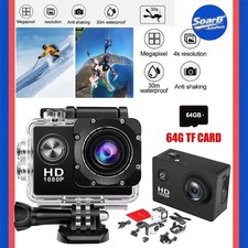 Caméra d'action 1080P Sport Go Pro 140° Ultra HD 16MP télécommande étanche