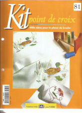 KIT POINT DE CROIX N°81 - PETIT DEJEUNER / BRODERIE ROUGE / VIOLETTES & ANEMONES